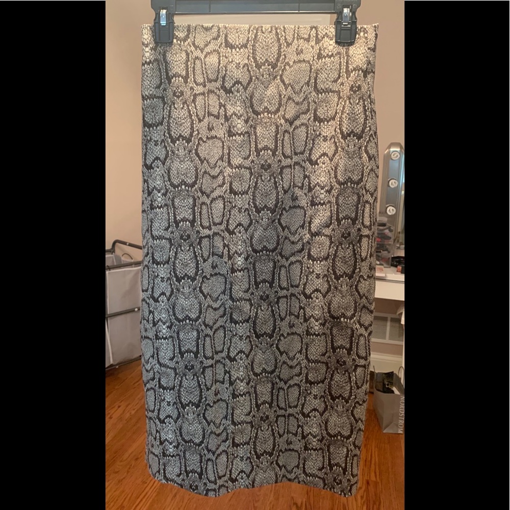 Zara Snakeskin Pencil Skirt